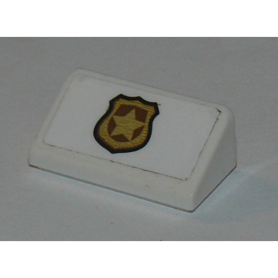 Slope 30 1 x 2 x 2/3 with Police Badge Pattern (Sticker) - Set 60142