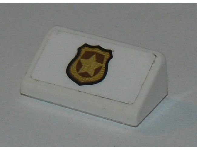 Slope 30 1 x 2 x 2/3 with Police Badge Pattern (Sticker) - Set 60142