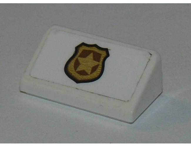 Slope 30 1 x 2 x 2/3 with Police Badge Pattern (Sticker) - Set 60142