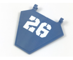 Flag 5 x 6 Hexagonal with White '26' Pattern (Sticker) - Set 70609
