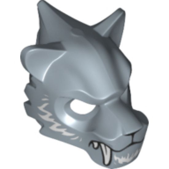 Minifigure, Headgear Mask Tiger with White Fangs and Fur Pattern