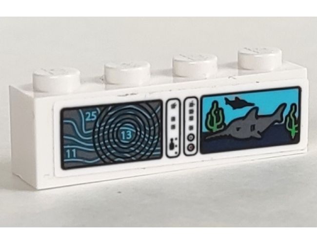 Brick 1 x 4 with Fish Finder and Radar Screen Pattern (Sticker) - Set 60221
