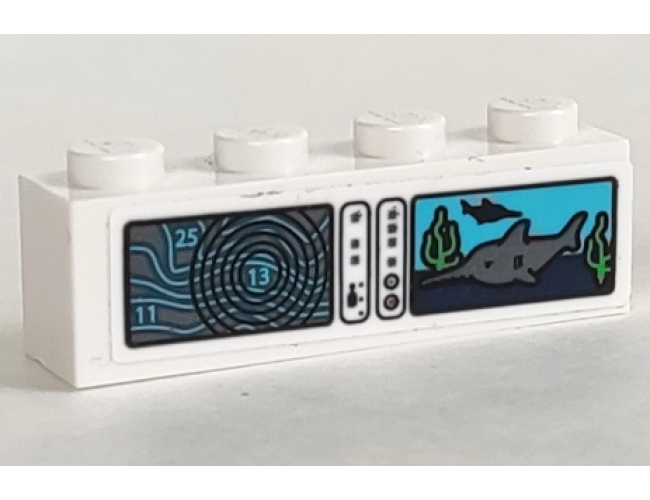 Brick 1 x 4 with Fish Finder and Radar Screen Pattern (Sticker) - Set 60221