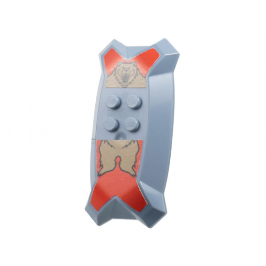 Large Figure Part Nestle Promo Figure Santis Shield with Bear Pattern (Stickers) - Set 4945