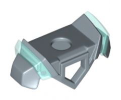 Minifigure, Body Wear Armor Breastplate with Pentagonal Cutout on Front and 2 Studs on Back, Angular Shoulders with Trans-Light Blue Ridges Pattern
