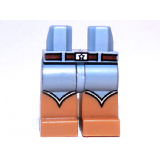 Hips and Medium Nougat Legs with Belt with Buckle and Cowboy Boots Pattern