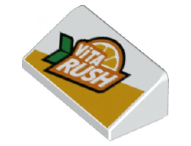 Slope 30 1 x 2 x 2/3 with 'ViTA RUSH' Pattern