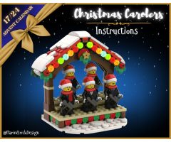 Lego Christmas Carolers Stand - Lego Winter Village MOC