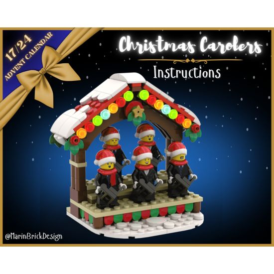 Lego Christmas Carolers Stand - Lego Winter Village MOC