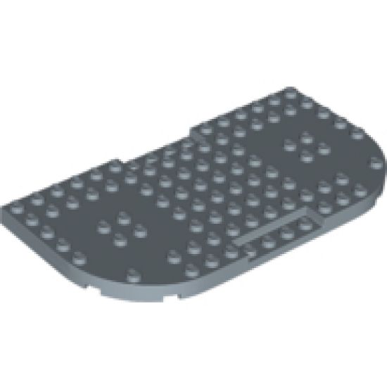 Brick, Modified 8 x 16 x 2/3 with 1 x 4 Indentations and 2 Rounded Corners