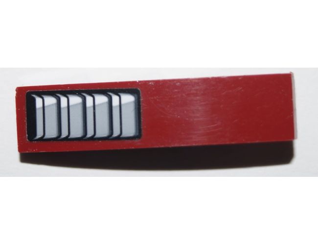 Slope, Curved 4 x 1 with Silver Vents Pattern (Sticker) - Set 60138