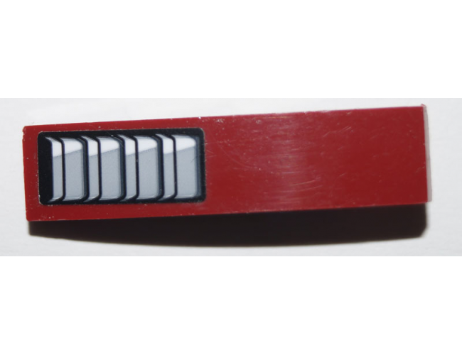 Slope, Curved 4 x 1 with Silver Vents Pattern (Sticker) - Set 60138