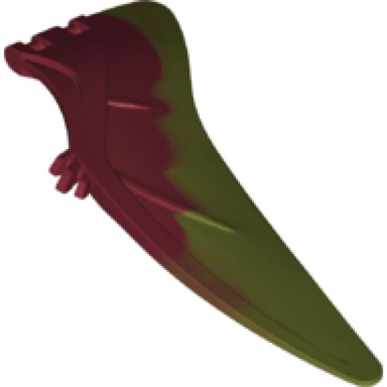 Animal, Body Part Dinosaur Wing Pteranodon - Left with Marbled Dark Olive Green Pattern