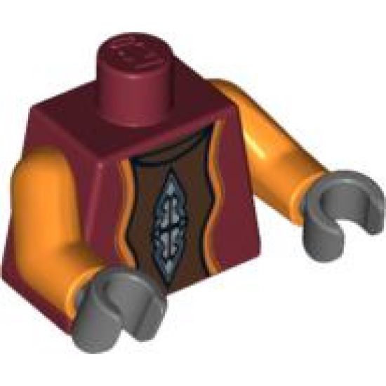 Torso SW Neimoidian Viceroy Pattern / Orange Arms / Dark Bluish Gray Hands