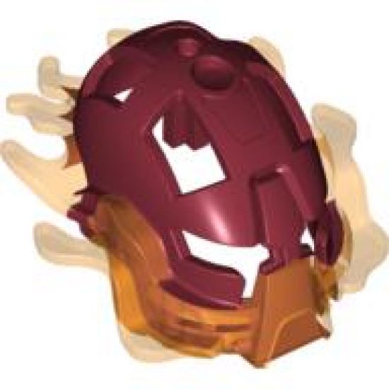 Bionicle, Kanohi Mask Raanu with Marbled Trans-Orange Pattern