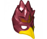 Minifigure, Headgear Mask Bird (Phoenix) with Yellow Beak and Gold Headpiece with Flames Pattern