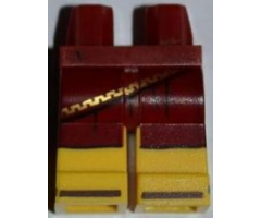 Hips and Yellow Legs with Dark Red Toga and Brown Sandals Pattern