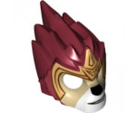 Minifigure, Headgear Mask Lion with Tan Face and Gold Crown Pattern