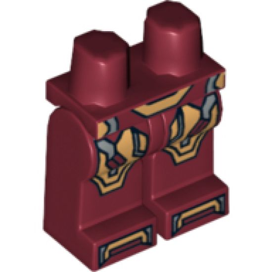 Hips and Legs with Iron Man Gold and Silver Knee Plates, Boots and Belt Pattern