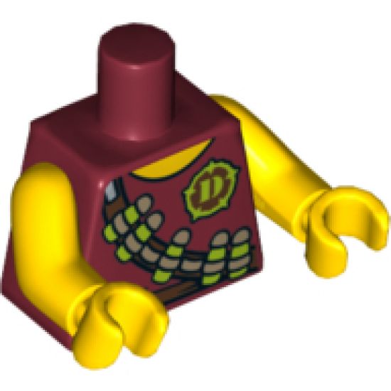 Torso Dino Tranquilizer Bandolier, Belt and 'D' Pattern / Yellow Arms / Yellow Hands