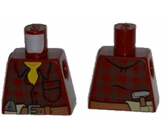 Torso Flannel Shirt with Pocket and Belt with Pliers and Hammer Pattern