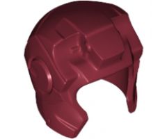 Minifigure, Headgear Helmet Space with Open Face and Top Hinge with Silver Edges Pattern (Iron Man)