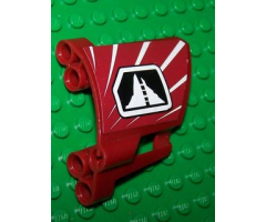 Technic, Panel Fairing #22 Large Short, Small Hole, Side A with Mountain Pattern (Sticker) - Set 8102