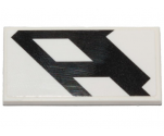 Tile 2 x 4 with Black Ace TIE Interceptor Insignia Pattern Model Right Side (Sticker) - Set 75242