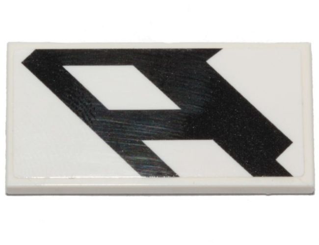 Tile 2 x 4 with Black Ace TIE Interceptor Insignia Pattern Model Right Side (Sticker) - Set 75242