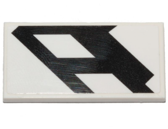 Tile 2 x 4 with Black Ace TIE Interceptor Insignia Pattern Model Right Side (Sticker) - Set 75242