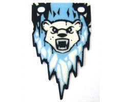 Plastic Flag 5 x 8.5 with Chima Ice Bear Tribe Pattern