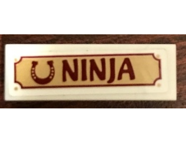 Tile 1 x 3 with Horseshoe and 'NINJA' Pattern (Sticker) - Set 41126