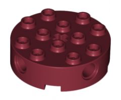 Brick, Round 4 x 4 with 4 Side Pin Holes and Center Axle Hole