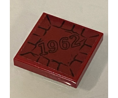 Tile 2 x 2 with '1962' Pattern (Sticker) - Set 76057