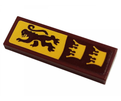 Tile 1 x 3 with Gryffindor Banner with Lion and Crowns Pattern (Sticker) - Set 76382