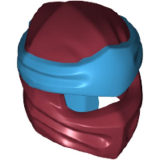 Minifigure, Headgear Ninjago Wrap Type 4 with Dark Azure Headband Pattern