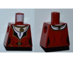 Torso PotC Dress with Gold and Black Trim, White Collar, Gold Medallion Pattern