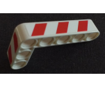 Technic, Liftarm 3 x 5 L-Shape Thick with Red and White Danger Stripes Pattern Model Left Side (Stickers) - Set 42042