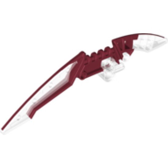Bionicle Weapon Staff of Light Blade, Marbled Dark Red Pattern