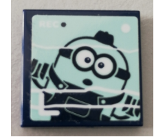 Tile 2 x 2 with Minion Bob Pattern (Sticker) - Set 75551