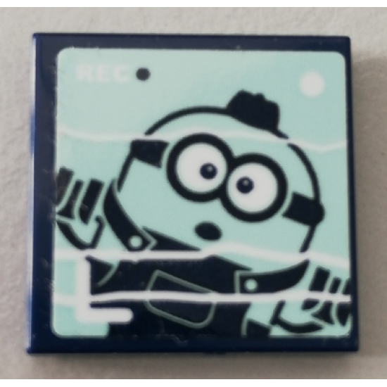 Tile 2 x 2 with Minion Bob Pattern (Sticker) - Set 75551