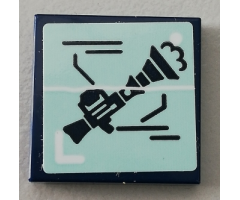 Tile 2 x 2 with Prout Launcher Rifle Pattern (Sticker) - Set 75551