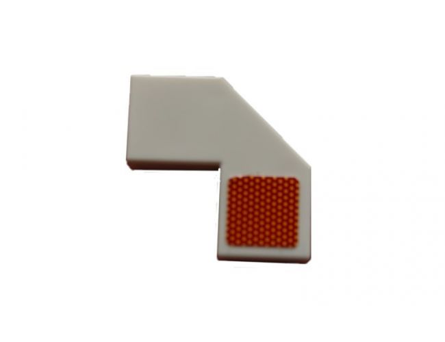 Tile, Modified Facet 2 x 2 Corner with Cut Corner with Square Rear Red Reflector Pattern Model Right Side (Sticker) - Set 42078