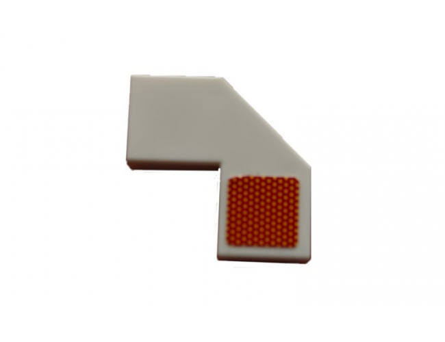 Tile, Modified Facet 2 x 2 Corner with Cut Corner with Square Rear Red Reflector Pattern Model Right Side (Sticker) - Set 42078