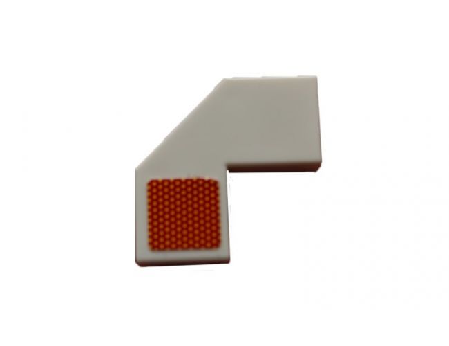 Tile, Modified Facet 2 x 2 Corner with Cut Corner with Square Rear Red Reflector Pattern Model Left Side (Sticker) - Set 42078