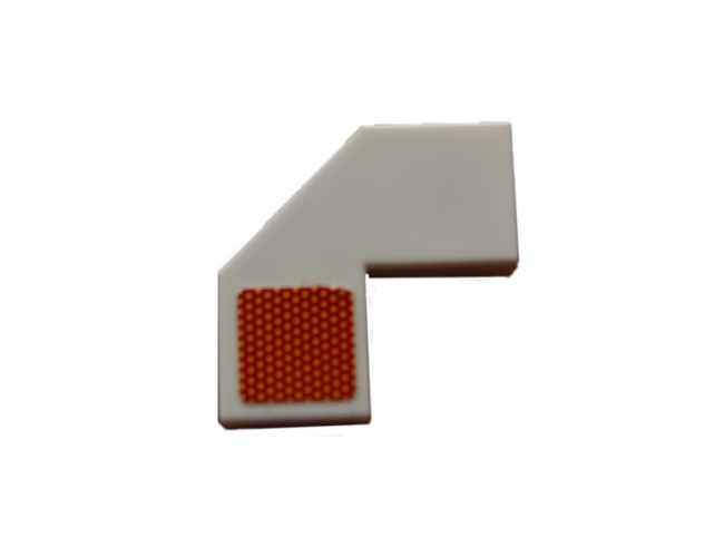 Tile, Modified Facet 2 x 2 Corner with Cut Corner with Square Rear Red Reflector Pattern Model Left Side (Sticker) - Set 42078