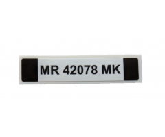 Tile 1 x 4 with Black 'MR 42078 MK' License Plate Pattern (Sticker) - Set 42078