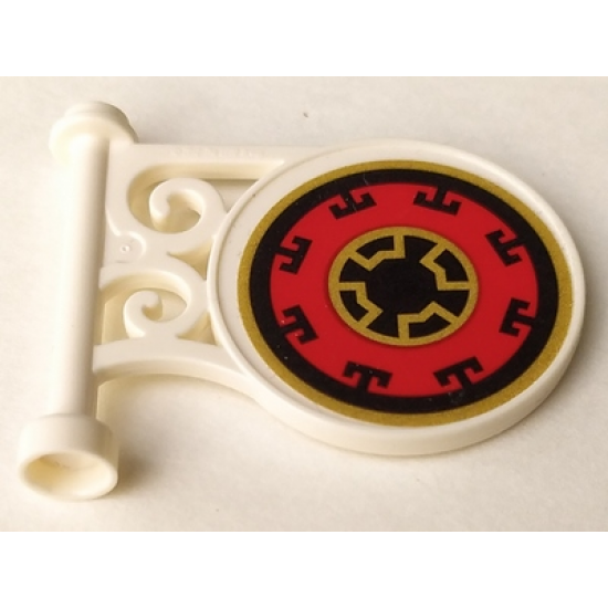 Road Sign Round on Pole with Ninjago Pattern Model Right Side (Sticker) - Set 70643