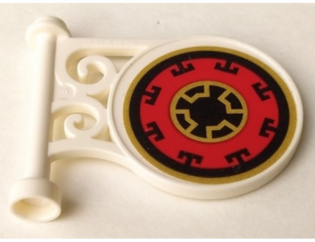Road Sign Round on Pole with Ninjago Pattern Model Right Side (Sticker) - Set 70643