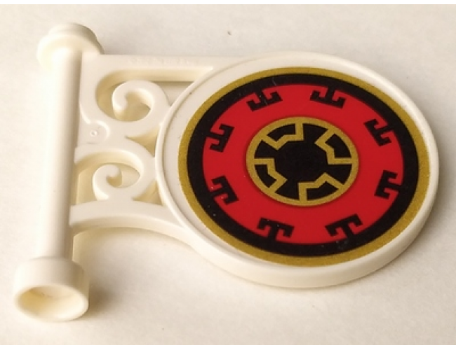 Road Sign Round on Pole with Ninjago Pattern Model Right Side (Sticker) - Set 70643